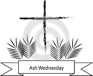 Ash Wednesday icon, Ash Wednesday celebration black vector icon photo