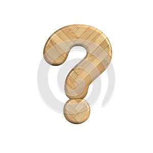 Ash wood interrogation point - 3d wooden symbol - Suitable for Decoration, ecology or design related subjects