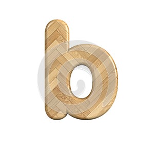 Ash wood letter B - Lower-case 3d wooden font - Suitable for Decoration, ecology or design related subjects