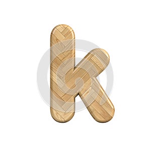 Ash wood letter K - Small 3d wooden font - Suitable for Decoration, ecology or design related subjects