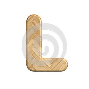 Ash wood letter L - Capital 3d wooden font - suitable for Decoration, ecology or design related subjects