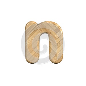 Ash wood letter N - Small 3d wooden font - Suitable for Decoration, ecology or design related subjects