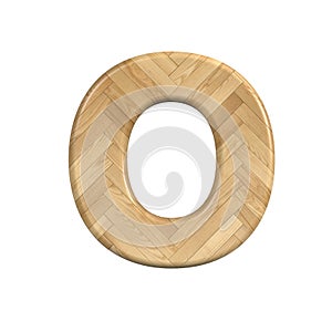 Ash wood letter O - Large 3d wooden font - suitable for Decoration, ecology or design related subjects