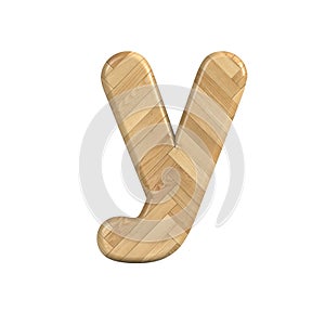 Ash wood letter Y - Small 3d wooden font - Suitable for Decoration, ecology or design related subjects