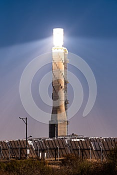 Ashalim Power Station. Power station Aschalim. The solar power station is built in the Negev desert south of Beer-Sheva