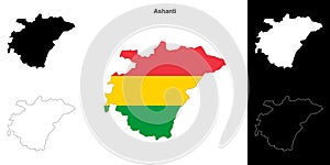 Ashanti outline map