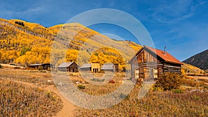 Ashcroft Ghost Town Colorado Cabins in Peak Fall Colors 5