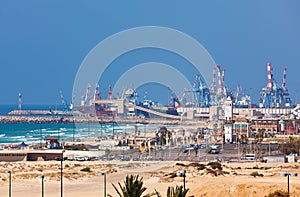 Ashdod seaport view.