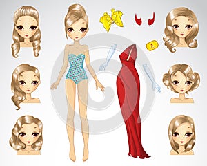Ashen Hair Set For Red Paper Doll photo