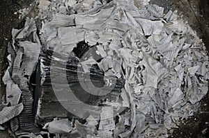 Ash after the barbecue