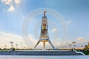 Ashgabat Turkmenistan - October 10 2019: Monument of Neutrality Arch