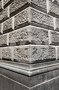 Ashlar Wall made of Grey Stone