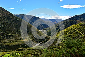 Ashley Gorge flowing through Lees Valley in New Zealand