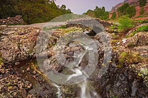 Ashness Bridge near Keswick in the Lake District, England, UK