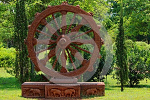 The Ashoka Chakra, a depiction of the Dharma Chakra