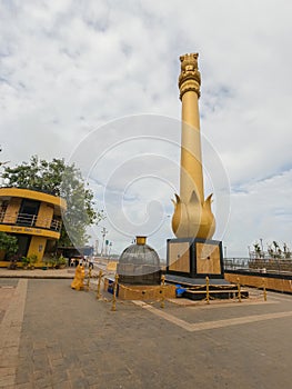 Ashoka Stupa Stambha Replica Located at Dadar Chowpatty Beach photo