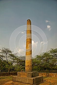 Ashokan pillars in Delhi is at Northern Ridge near Mutiny Memorial and Hindu Rao Hospital.  Delhi