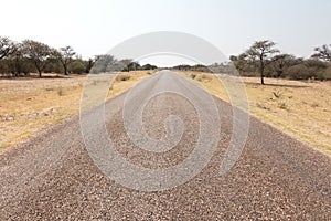 Ashpalt road in Botswana