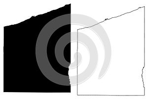 Ashtabula County, Ohio State U.S. county, United States of America, USA, U.S., US map vector illustration, scribble sketch