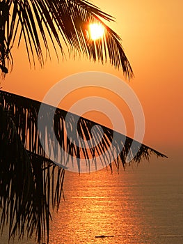 Asia, Andaman Sea sunset.