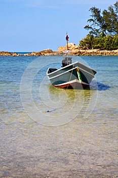 Asia in bay the koh phangan isle white taxy boat photo