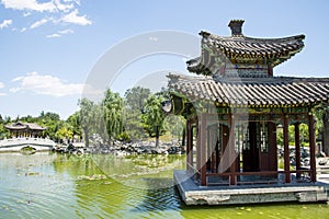 Asia China, Beijing, Grand View Garden, Qin Fang Pavilion Bridge
