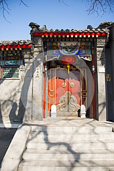 Asia Chinese, Beijing, Guozijian street, gatehouse