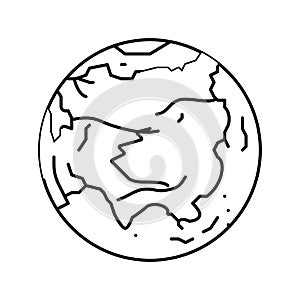 asia earth planet map line icon vector illustration