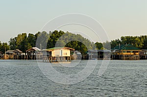 Asia fisherman house on the Thailand sea