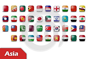 Asia flag buttons