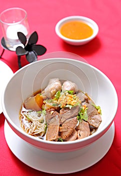 Asia food Beef Stew Noodle Soup