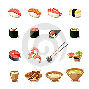 Asia Food Icon Set