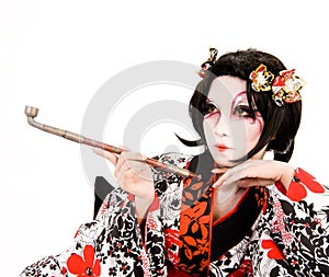 Asia japanese cosplay Kabuki girl