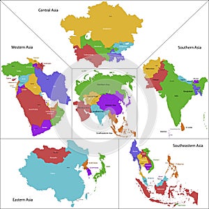 Asia map photo