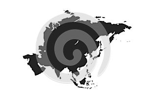 Asia map icon. silhouette isolated vector image of continent