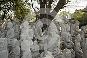 ASIA MYANMAR MANDALAY MARBLE BUDDHA FACTORY