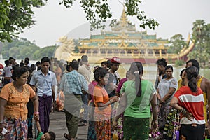 ASIA MYANMAR YANGON KANDAWGYI LAKE RESTAURANT KARAWEIK