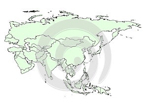 Asia outline map