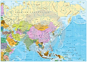 Asia political map