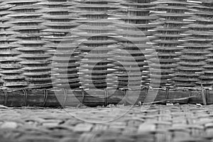 Asia style bamboo wall, bamboo pattern basketry handmade.