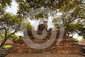 Asia thailand ayutthaya historical park. Image of pagoda in ayuthaya, Thailand.