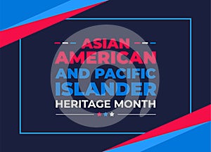 Asian American and Pacific Islander Heritage Month background or banner design