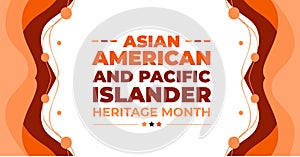 Asian American and Pacific Islander Heritage Month background or banner design