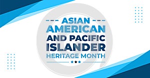 Asian American and Pacific Islander Heritage Month background or banner design