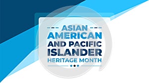 Asian American and Pacific Islander Heritage Month background or banner design