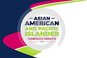 Asian American and Pacific Islander Heritage Month background or banner design template