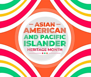 Asian American and Pacific Islander Heritage Month background or banner design template