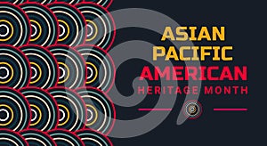 Asian American and Pacific Islander Heritage Month. Vector banner for ads, social media, card, poster, background