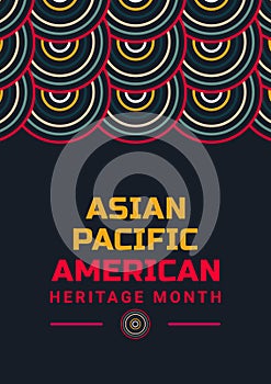 Asian American and Pacific Islander Heritage Month. Vector banner for ads, social media, card, poster, background