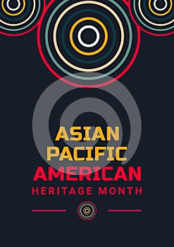 Asian American and Pacific Islander Heritage Month. Vector banner for ads, social media, card, poster, background